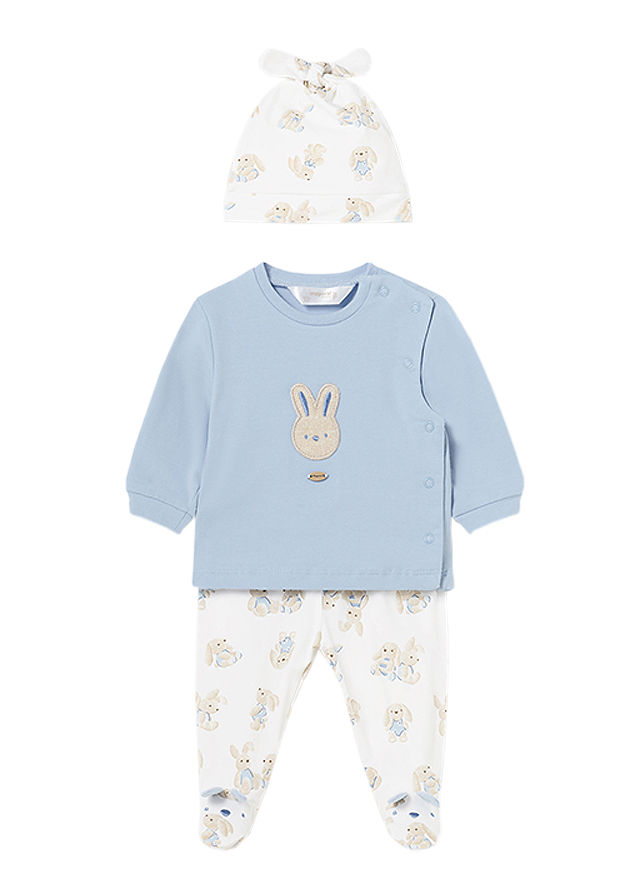 Set 3 piese Iepurasi bleu Better Cotton - Mayoral, [2],bestfam.ro
