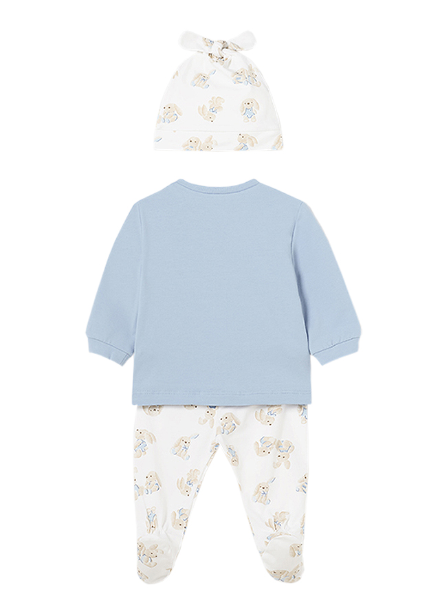 Set 3 piese Iepurasi bleu Better Cotton - Mayoral, [3],bestfam.ro