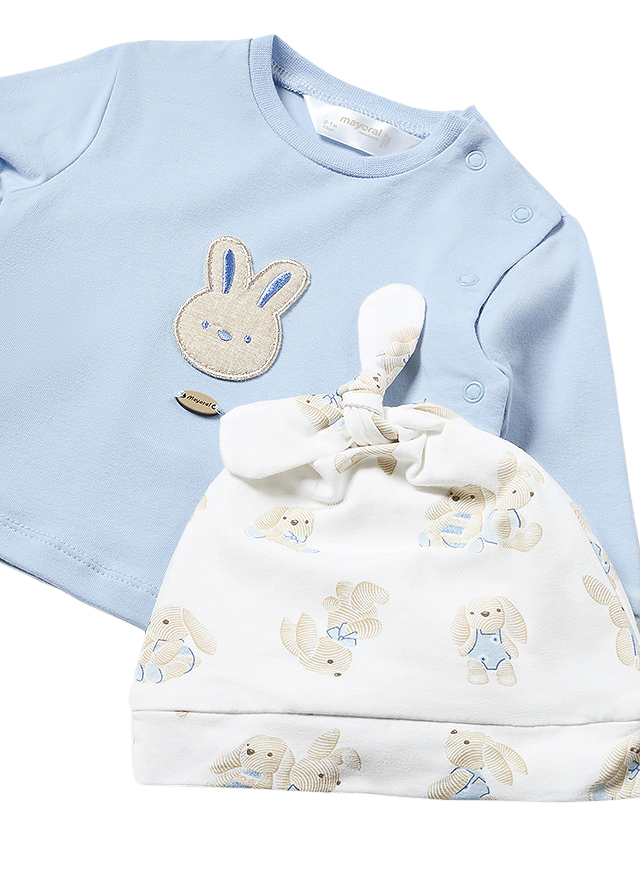 Set 3 piese Iepurasi bleu Better Cotton - Mayoral, [4],bestfam.ro