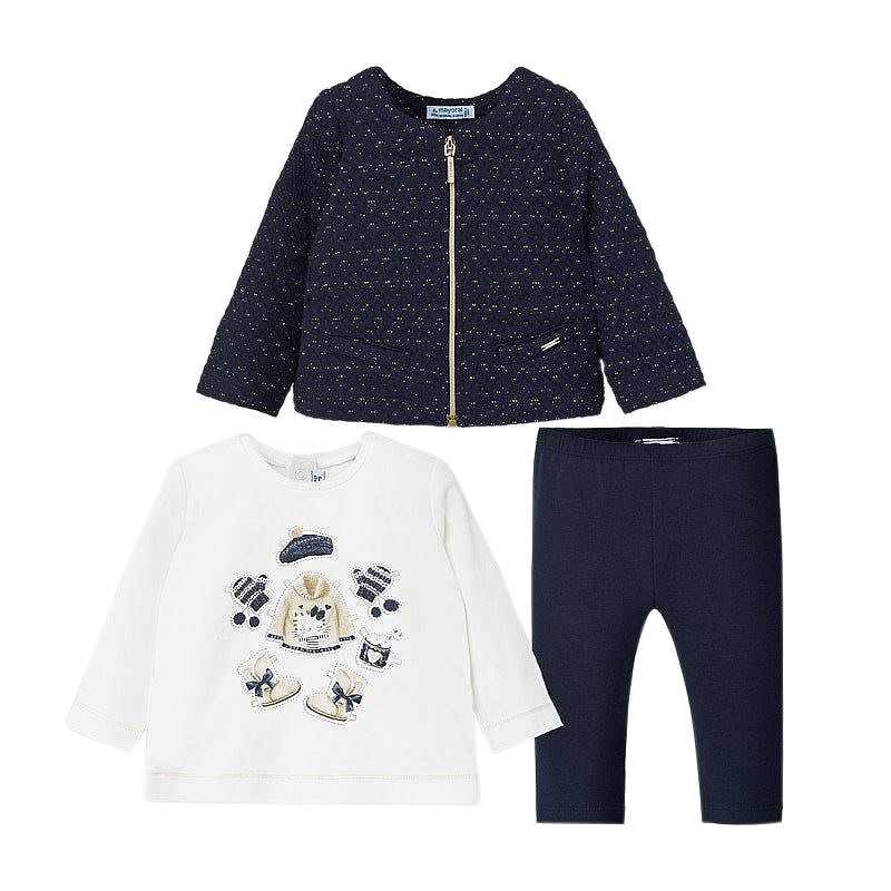 Set 3 piese leggings, fetita  - Mayoral 3 ani
