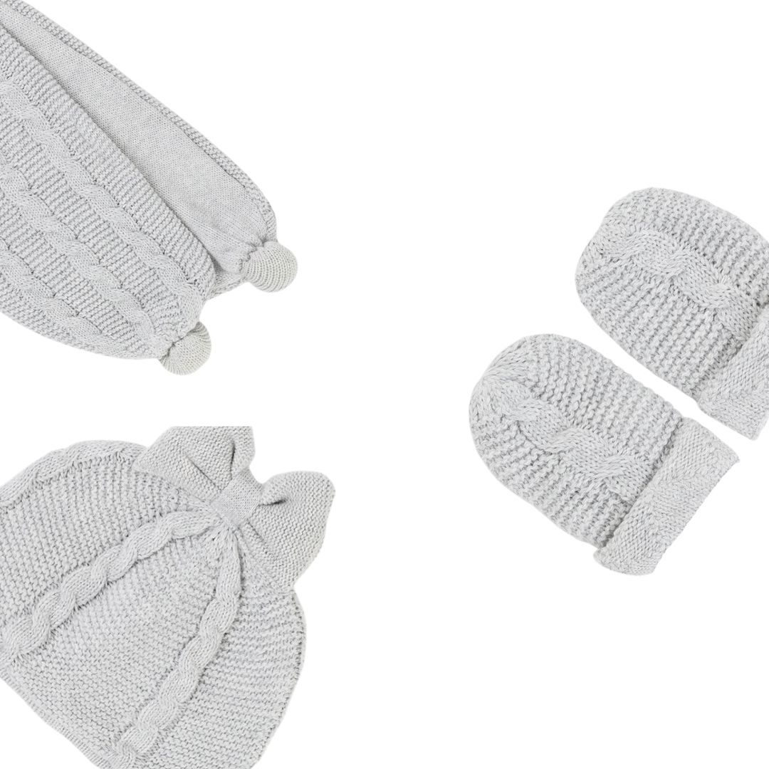 Set 3 piese Perla caciula fular si manusi  - Mayoral     6 luni (68 cm), [3],bestfam.ro