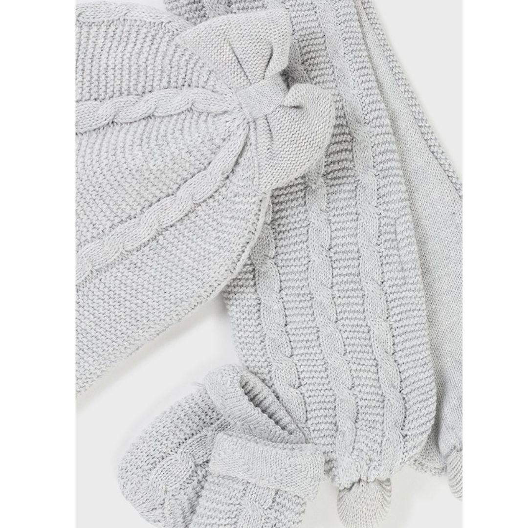 Set 3 piese Perla caciula fular si manusi  - Mayoral     12 luni (80 cm), [2],bestfam.ro