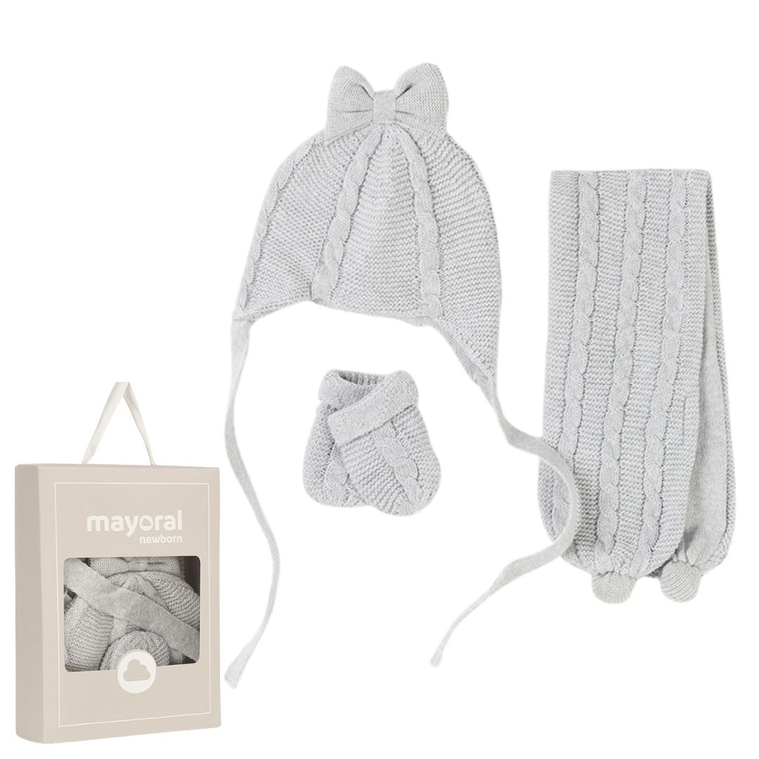Set 3 piese Perla caciula fular si manusi  - Mayoral     12 luni (80 cm)