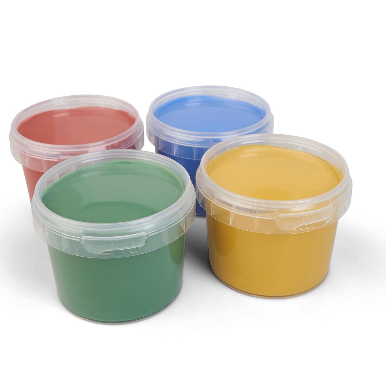 Set 4 culori vopsea organica pentru degete, pentru copii, 2 ani+, pentru pictat direct cu palma sau talpa, Gruenspecht 691-00, [8],bestfam.ro