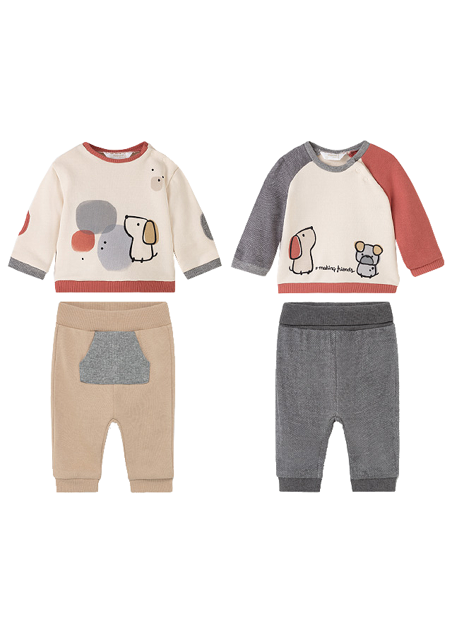 Set 4 piese - Bluza si pantaloni lungi - Mayoral  12 luni