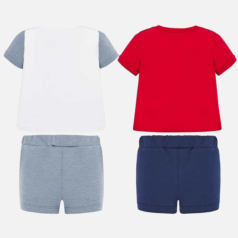 Set 4 piese -  Tricouri + Pantaloni scurti - Mayoral  2-4 luni, [4],bestfam.ro