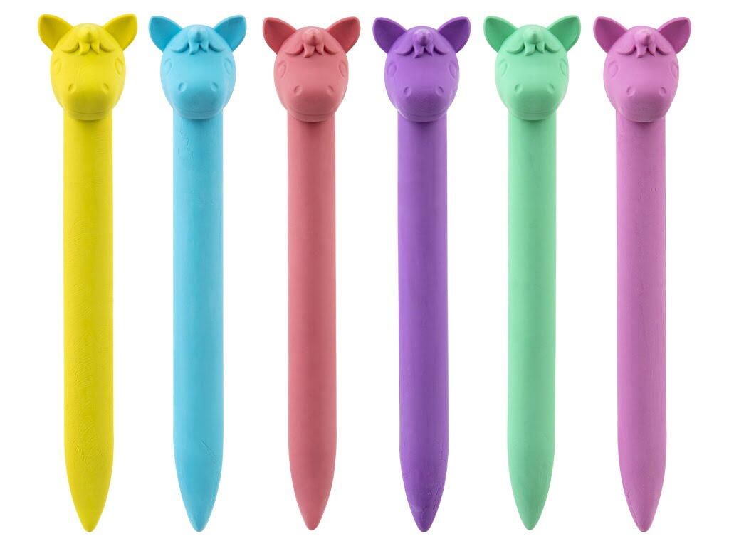 Set 6 creioane de plastic  - Unicorni