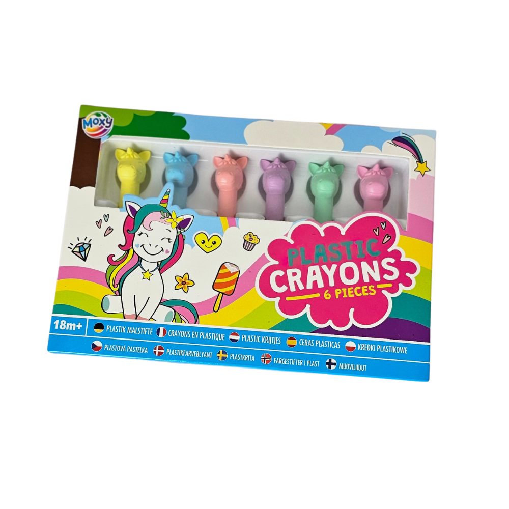 Set 6 creioane de plastic  - Unicorni, [2],bestfam.ro