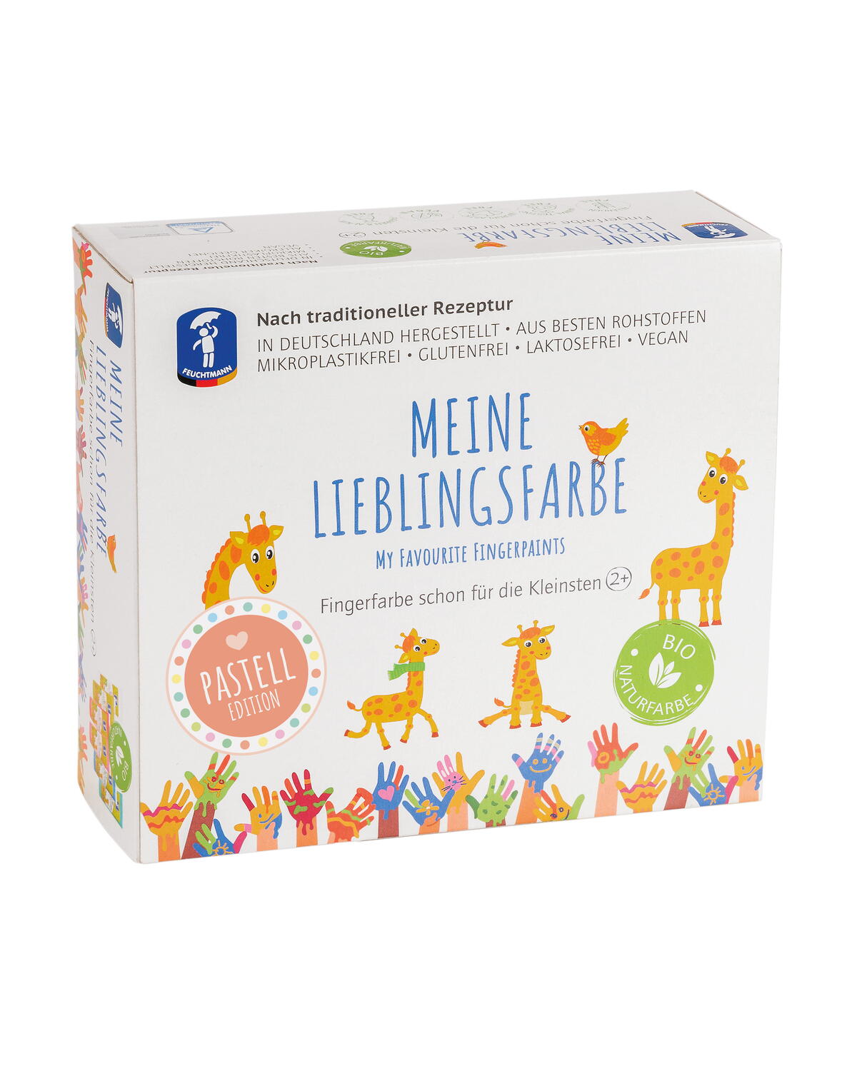 Set 6 tuburi vopsea pictura cu degetele - Pastel