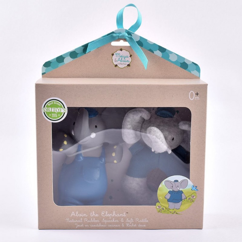 Set jucarii elefanti - zornaitoare si senzoriala - Meiya & Alvin, [3],bestfam.ro