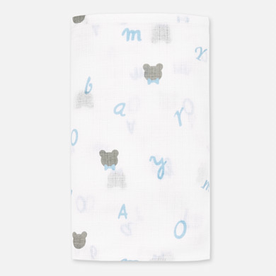 Set cadou - muselina, bavetica si ursulet - bleu - Mayoral, [4],bestfam.ro