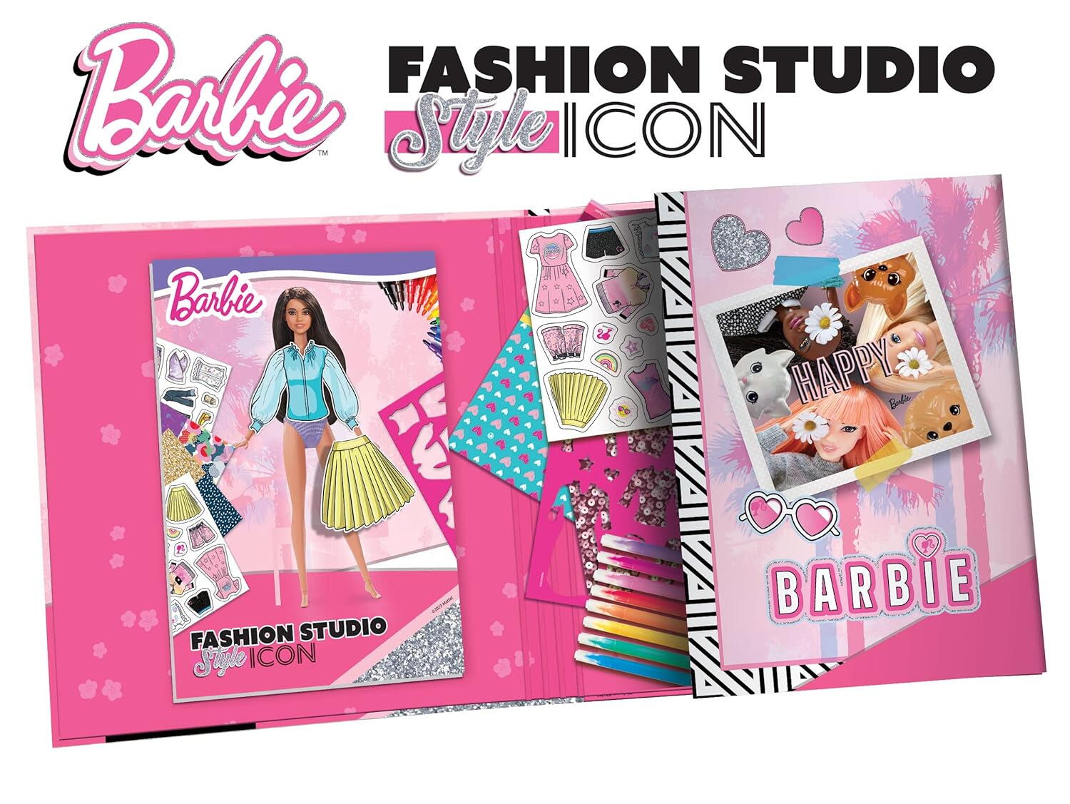 Set de colorat cu activitati Barbie - Fashion Icon, [3],bestfam.ro