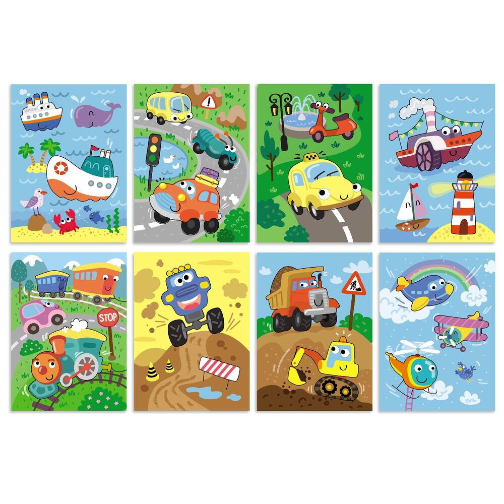 Set de colorat cu apa - Vehicule, [5],bestfam.ro