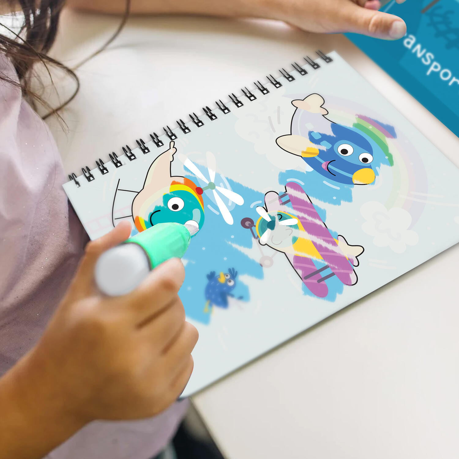 Set de colorat cu apa - Vehicule, [6],bestfam.ro