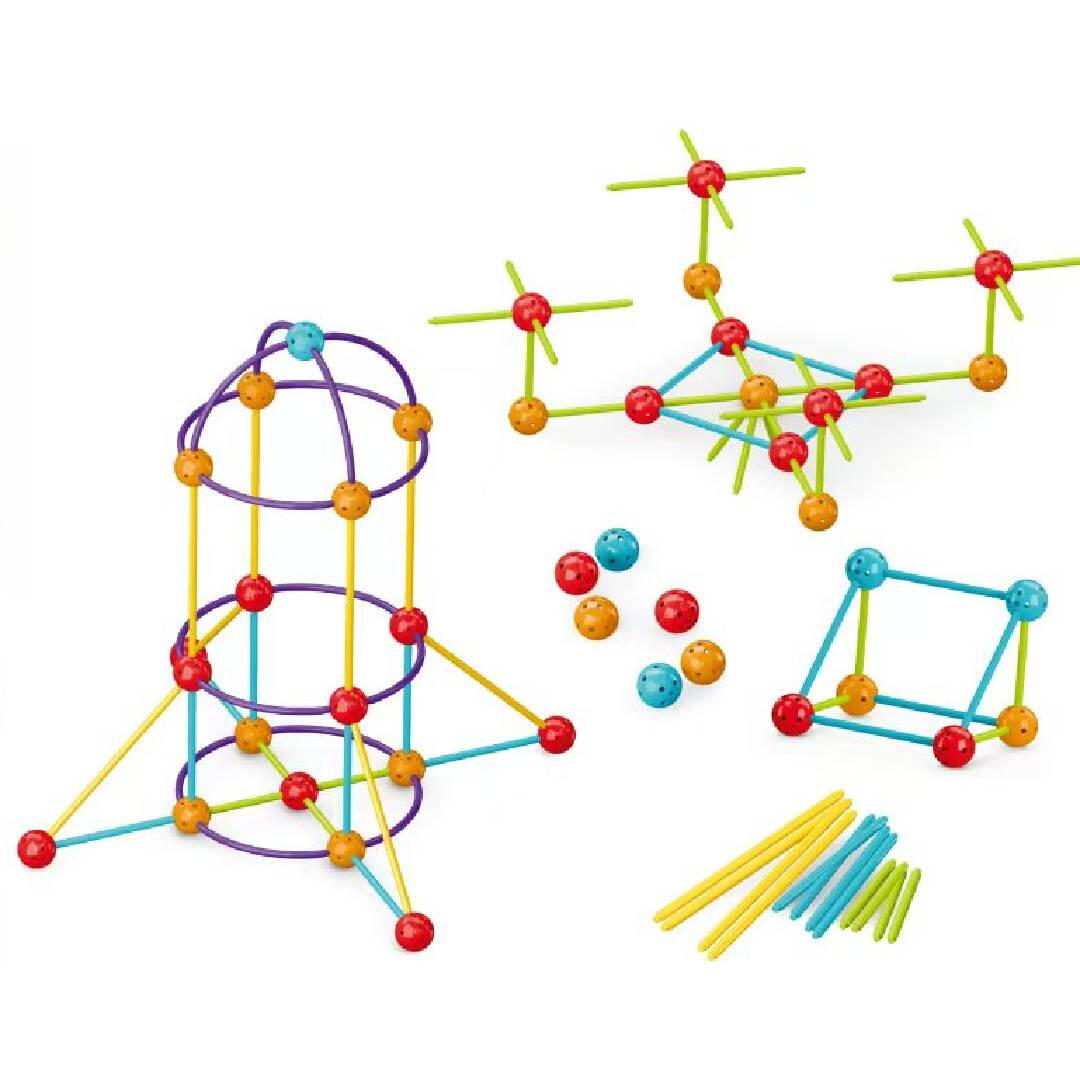 Set de constructie STEAM - Forme 3D (210 piese), [2],bestfam.ro