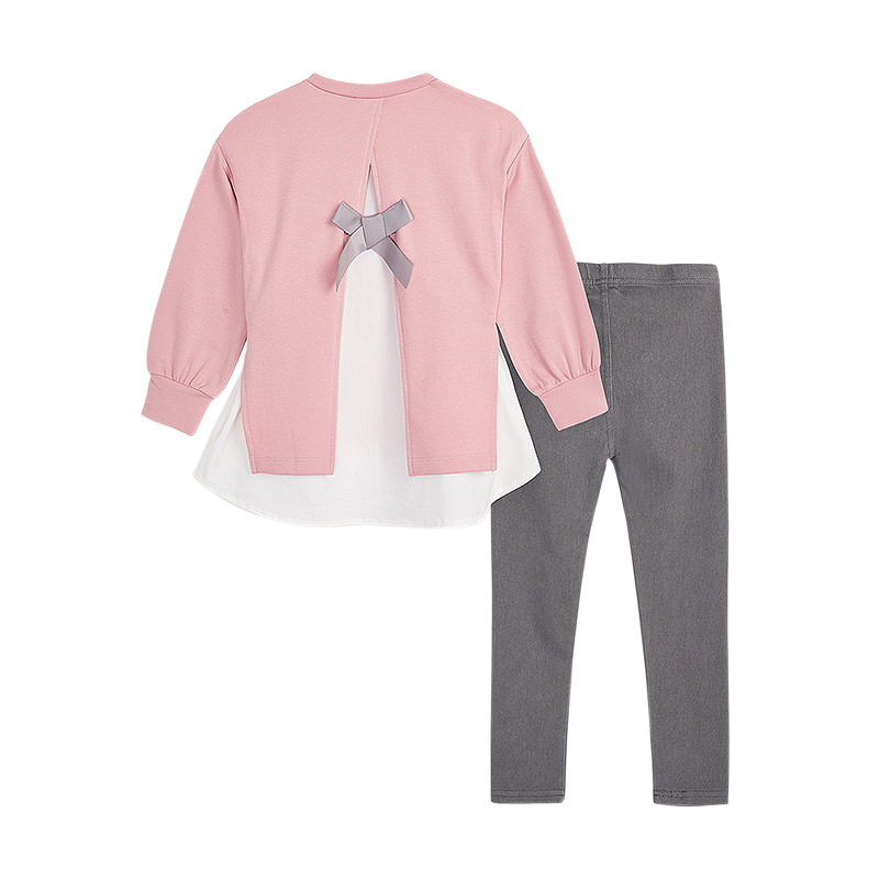 Set leggings tricot denim, fetita - Mayoral, [2],bestfam.ro