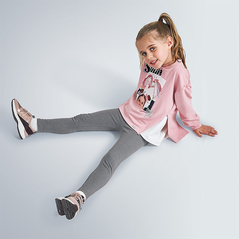 Set leggings tricot denim, fetita - Mayoral, [4],bestfam.ro