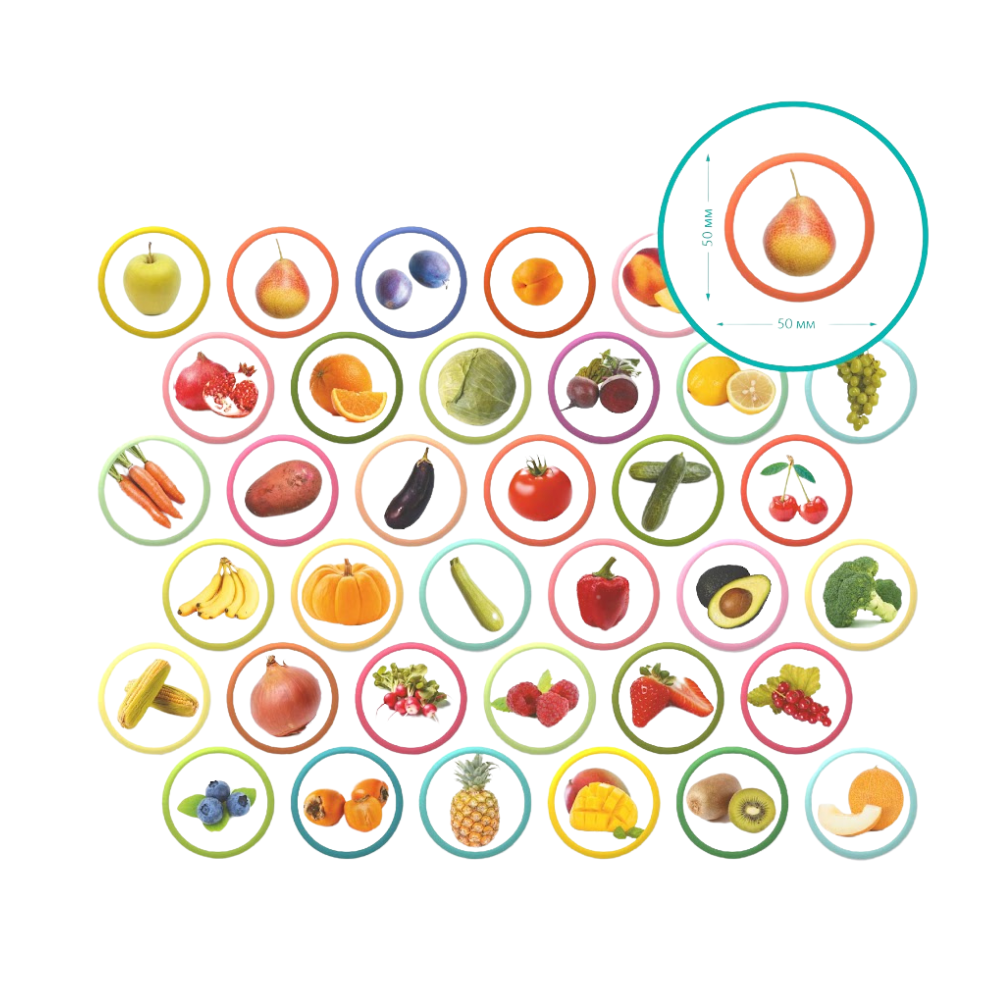 Set magneti Montessori - Fructe si legume, [5],bestfam.ro