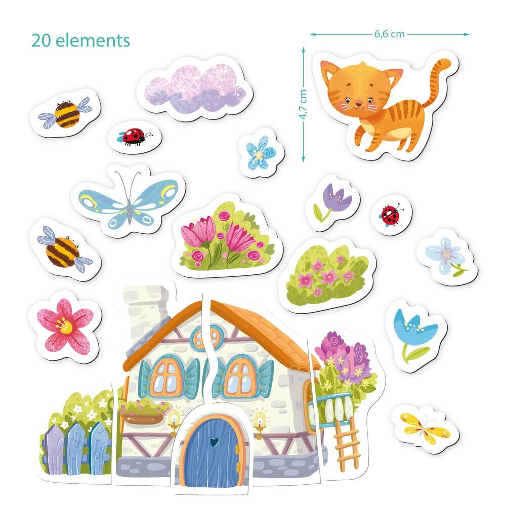 Set magnetic - Pisicuta si casuta viselor, [4],bestfam.ro