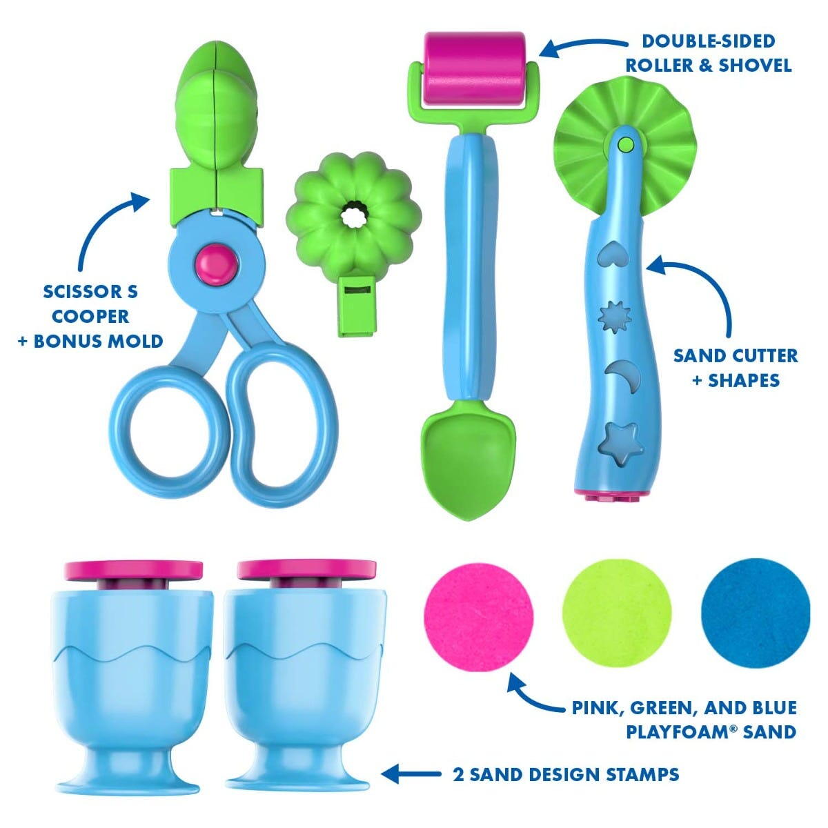 Set nisip kinetic cu accesorii - Playfoam™, [2],bestfam.ro