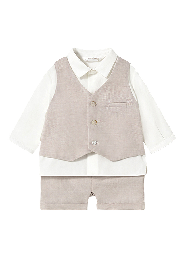 Set pantaloni scurti si camasa cu vesta - Mayoral  12 luni