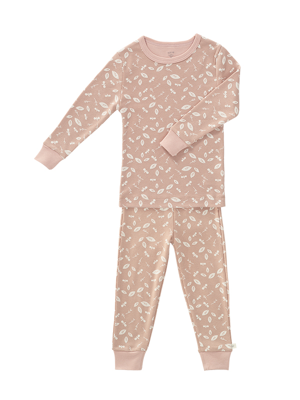 Set pijama pentru fetițe, din bumbac organic, model Forest