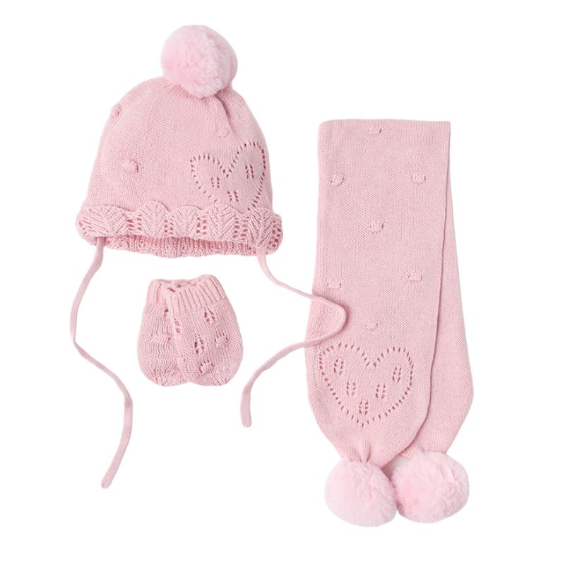 Set Rosee caciula cu fular si manusi  - Mayoral   , [2],bestfam.ro