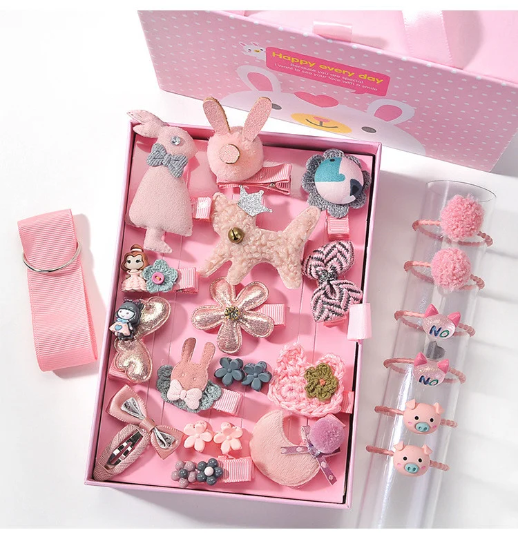 Set Roz 24 de accesorii pentru par - Drool , [2],bestfam.ro