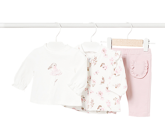 Set  trening 3 piese ECOFRIENDS - Flori- Mayoral 4-6 luni (70 cm)