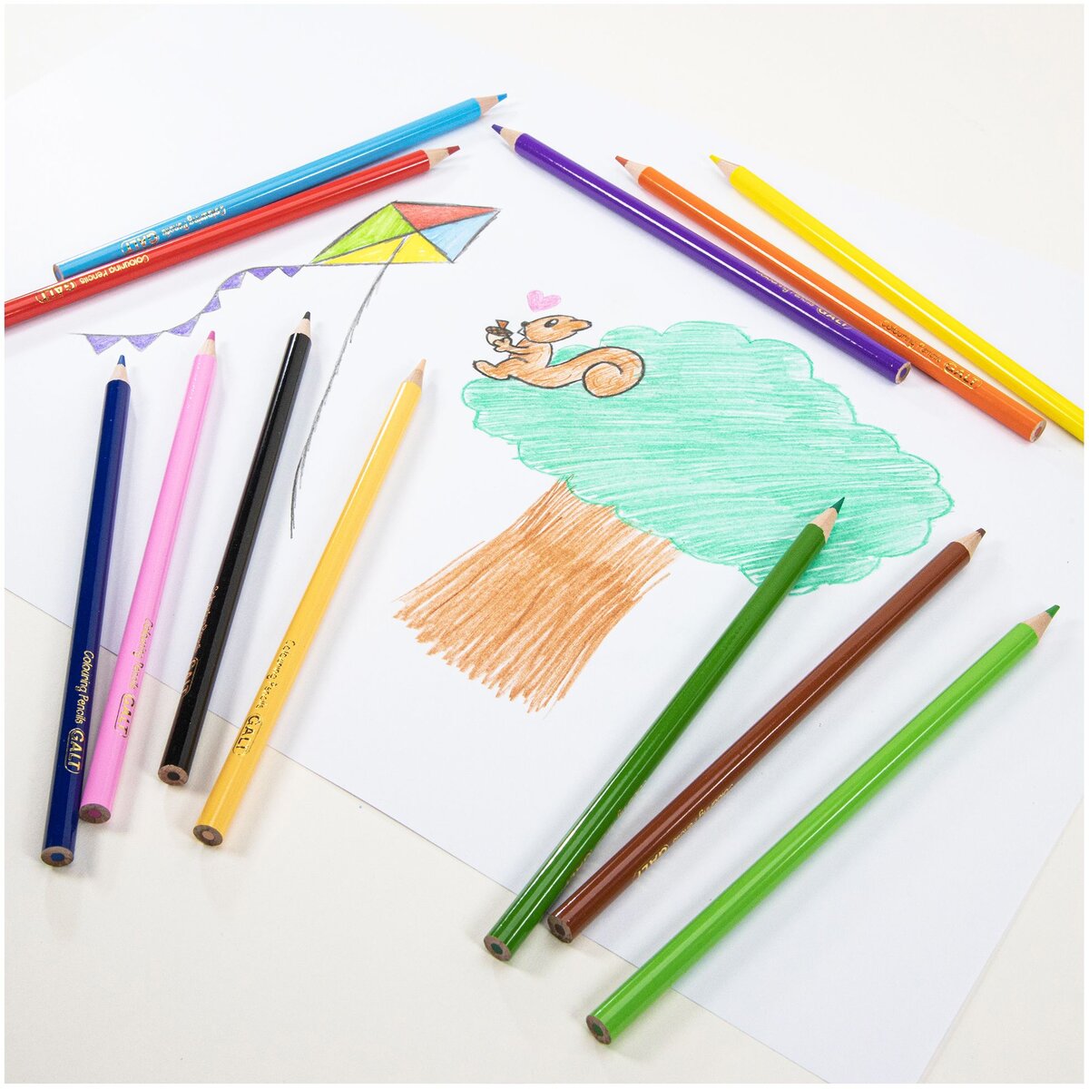 Set 12 creioane de colorat, [4],bestfam.ro