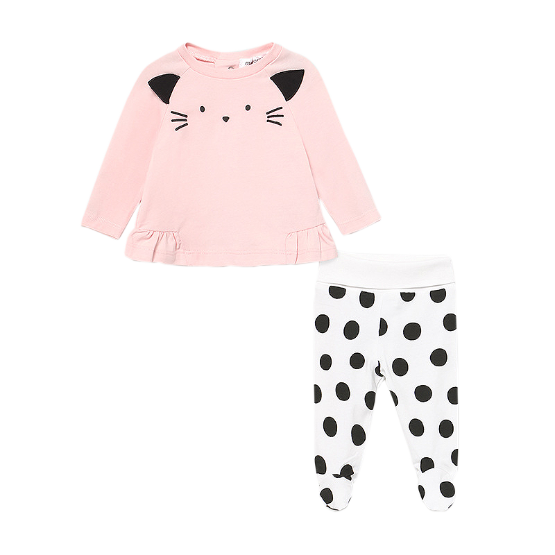 Set 2 piese - Bluza + Pantaloni cu botosi - Mayoral 2-4 luni