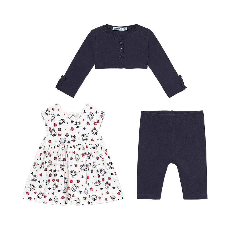 Set 3 piese - Bolero + Rochita + Leggings - Mayoral 
