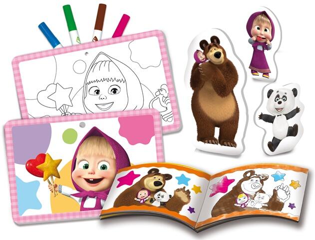 Set de colorat - Ne distram cu Masha si Ursul, [2],bestfam.ro