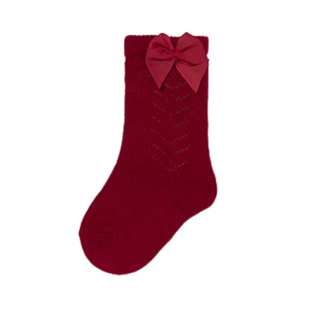 Sosete elegante fundita  - Rosu - Mayoral   24 luni (92 CM)