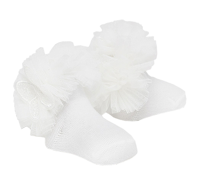 Sosete elegante si bentita  - Alb - Mayoral   12 luni, [3],bestfam.ro