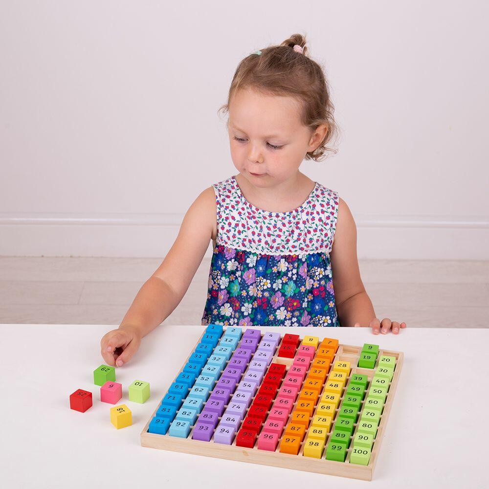Tabla cu 100 de numere colorate - BigJigs, [2],bestfam.ro