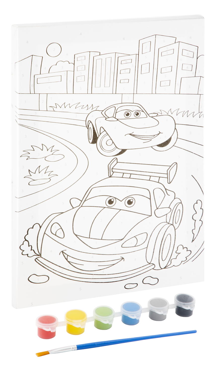 Tablou pictura pe numere - Cursa masinutelor, [2],bestfam.ro