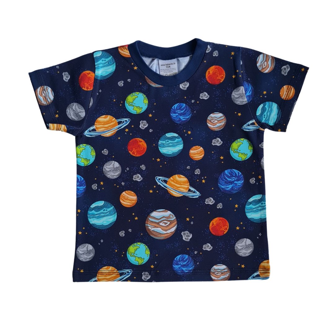 Tricou cu maneca scurta - Planete colorate 5 ani - 110 cm
