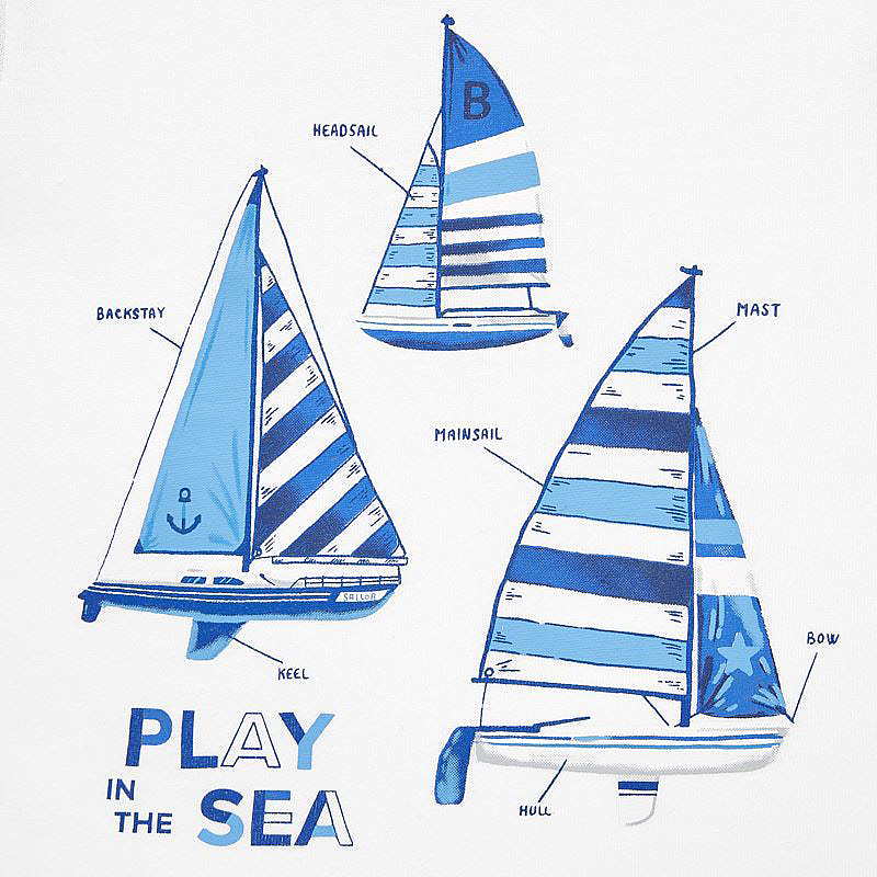 Tricou cu maneca scurta - Vaporase - Alb - Mayoral , [3],bestfam.ro
