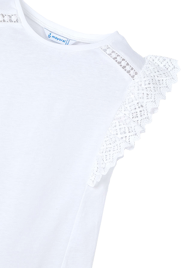 Tricou fara maneci cu volane - alb - Mayoral  9 ani, [4],bestfam.ro