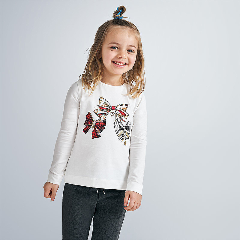 Tricou maneca lunga - Fundite - Alb - Mayoral , [4],bestfam.ro