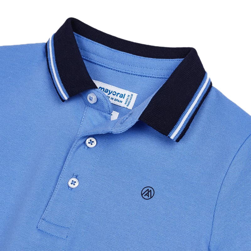 Tricou polo clasic cu maneca scurta - Bleu - Mayoral, [3],bestfam.ro