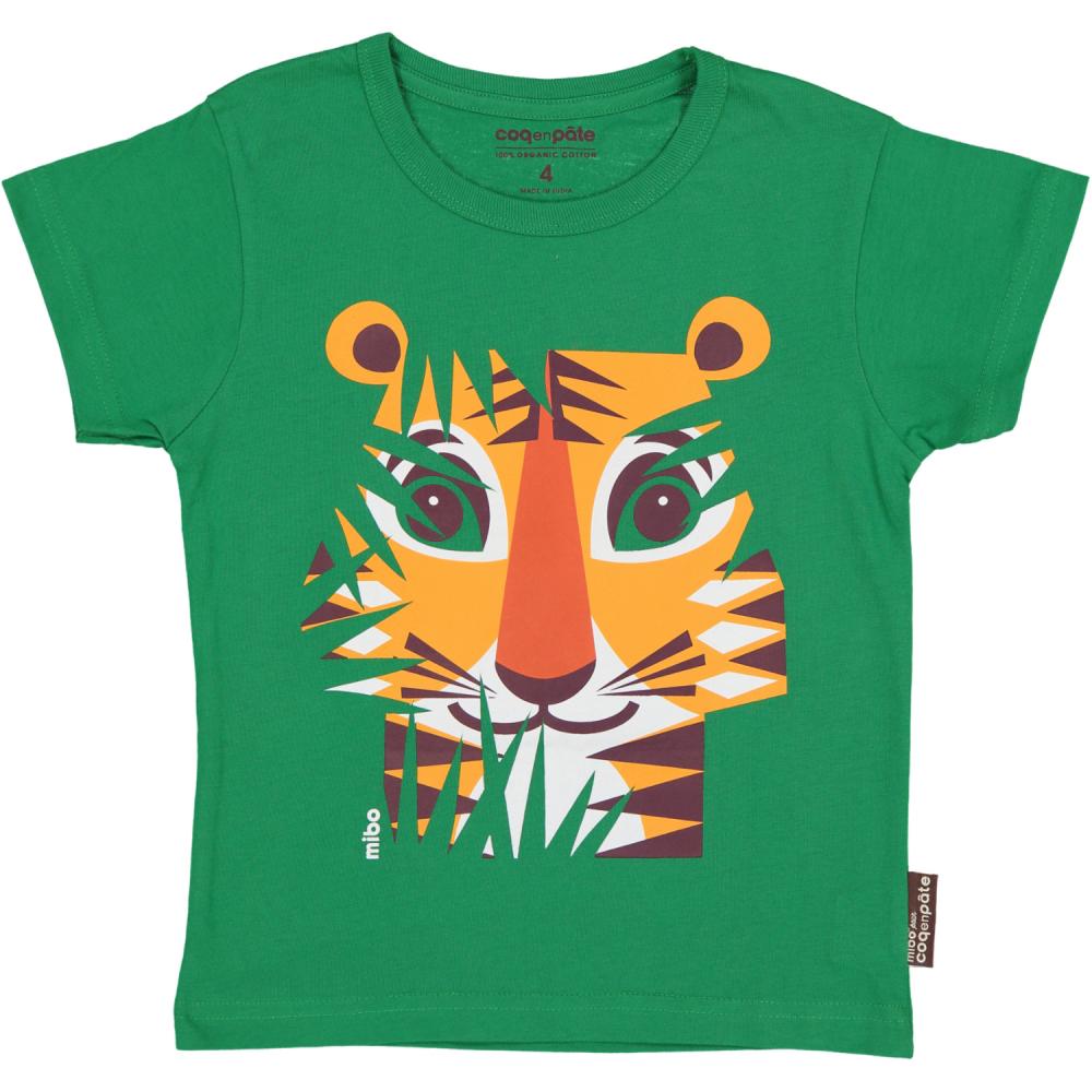 Tricou verde Tigru 8 ani