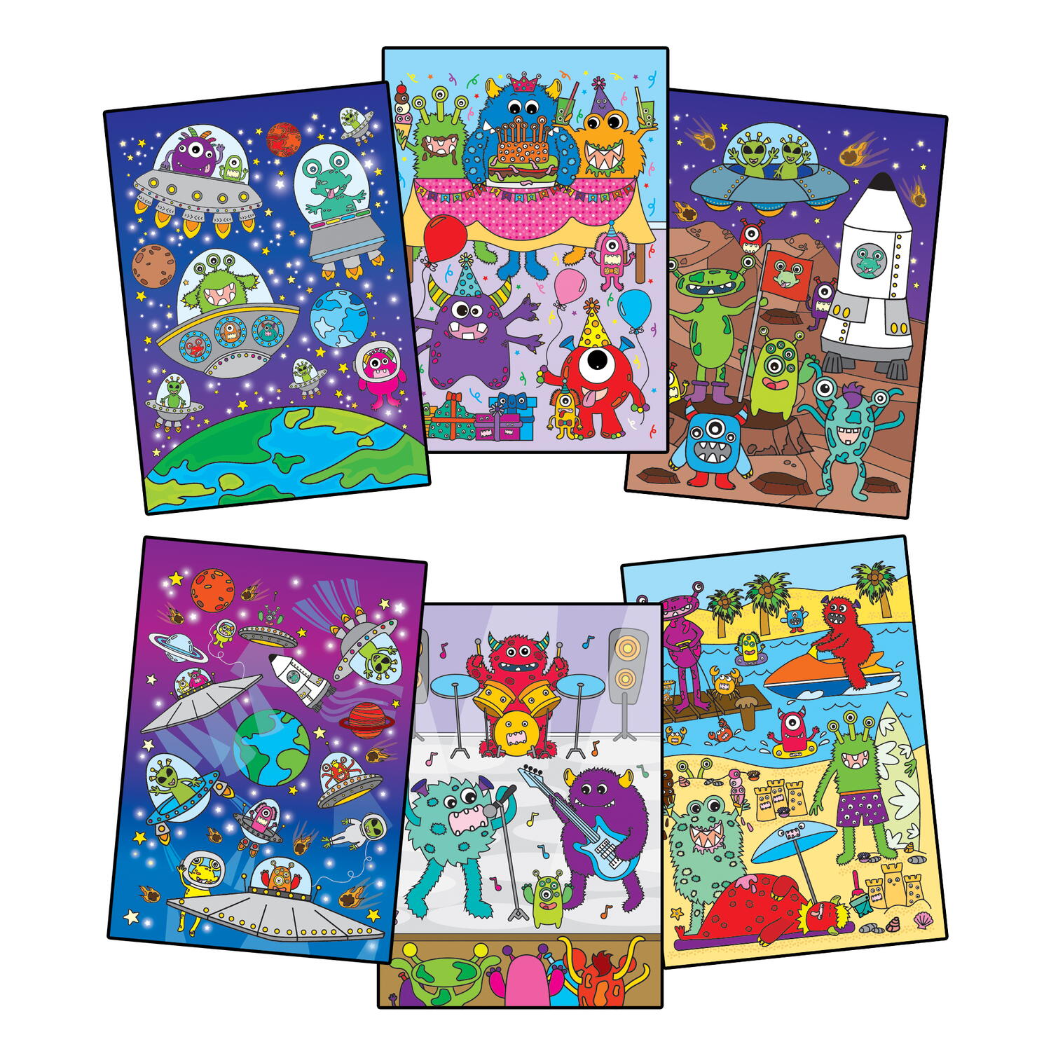 Water Magic: Carte de colorat Monstruleti si extraterestrii, [2],bestfam.ro