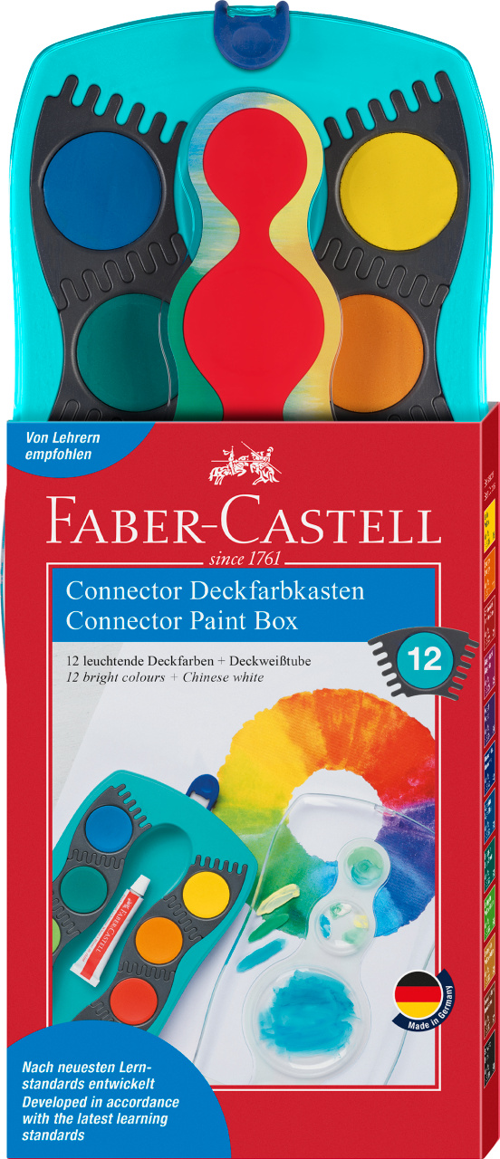 ACUARELE 12 CULORI TURCOAZ CONNECTOR FABER-CASTELL