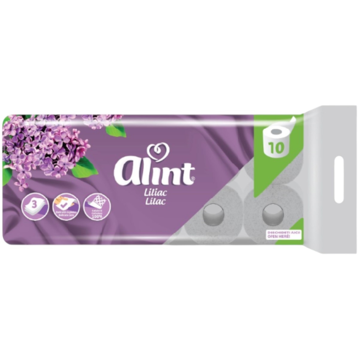hartie igienica ieftina Alint Alint practic hartie igienica 3str liliac 10role