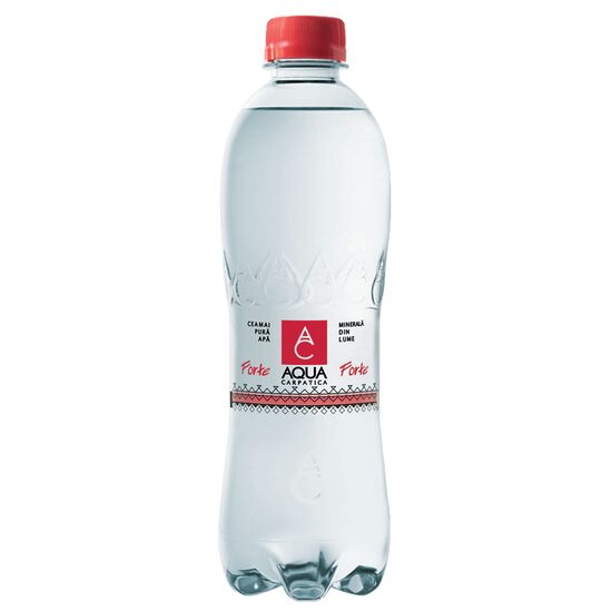 sticle AQUA Carpatica Aqua carpatica   12 sticle apa minerala naturala carbogazoasa forte 0.5l, bax de 12 sticle