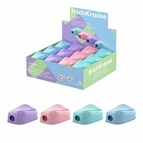 ErichKrause ErichKrause Ascutitoare plastic erichkrause charm pastel , container