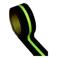 Banda adeziva antiderapanta reflectorizanta (negru / verde) 50mm*15m