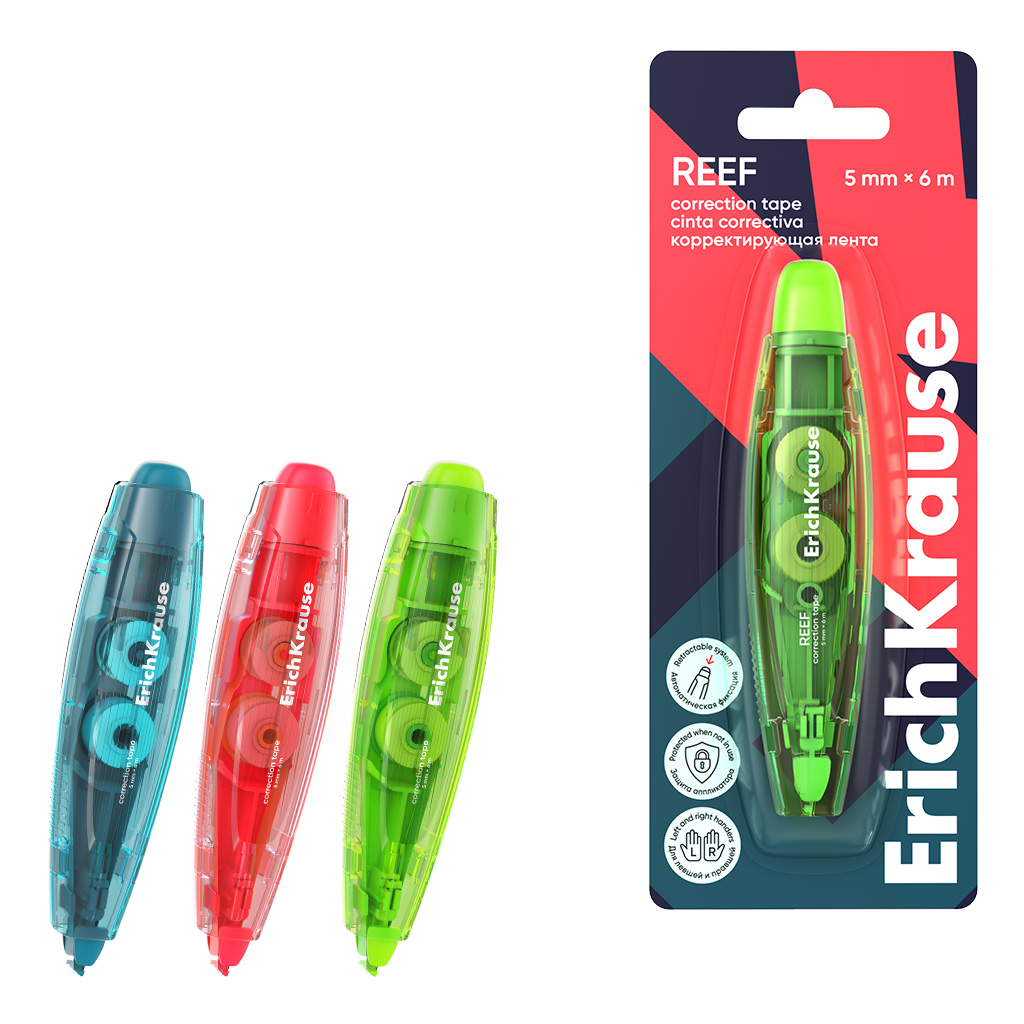 ErichKrause ErichKrause Banda corectoare erichkrause spin reef , retractable system , 5mmx6m